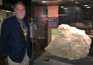 Tattersall with the oldest piece of art in New York City.